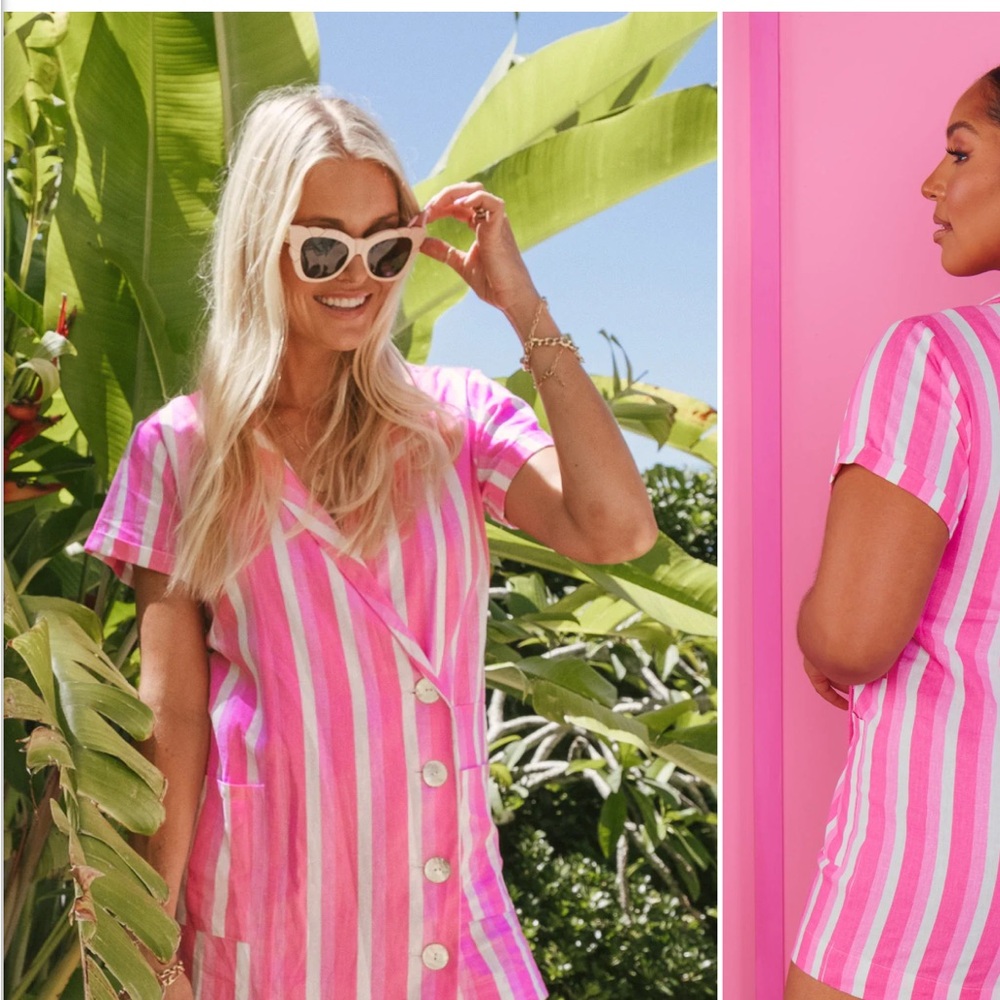 Pink and White Striped Button-Up Shirt - Picture 7 of 7